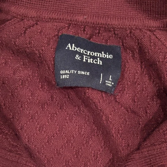 Abercrombie & Fitch Maroon Button Down Shirt (read description) - Picture 2 of 2